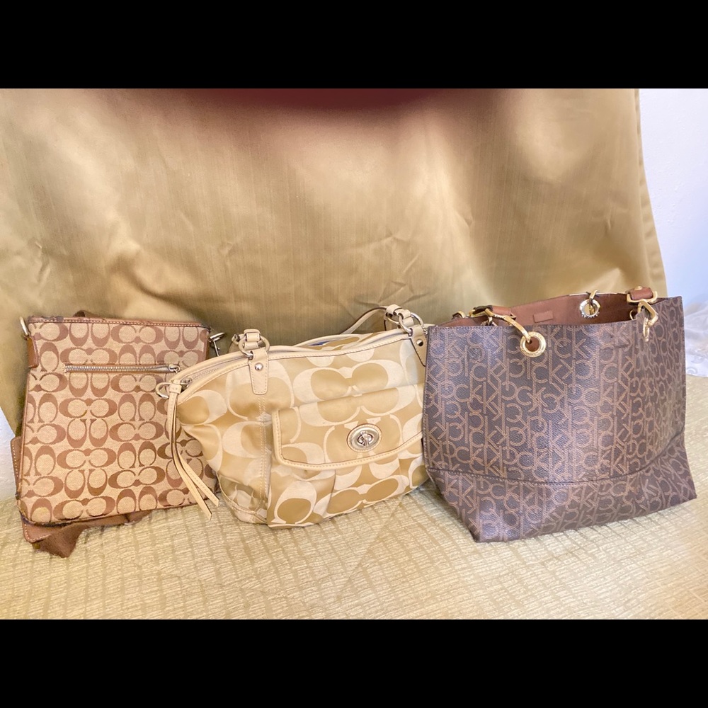 Two coach purses one Calvin Klein purse 1=80 3=150